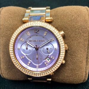 Michael Kors Women’s Parker Rose Gold/Lilac Watch